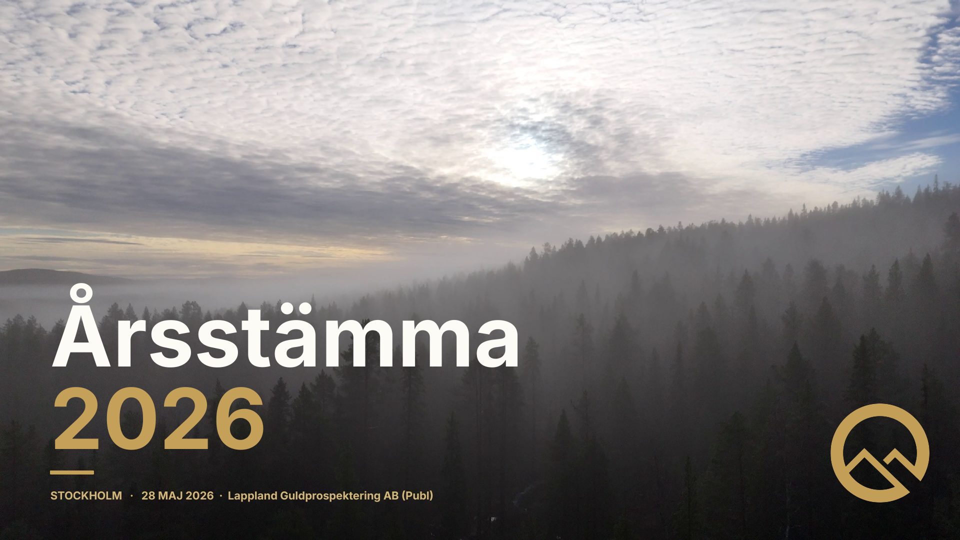 F&ouml;rstasidan av st&auml;mmopresentationen: &Aring;rsst&auml;mma 2026, Stockholm 28 maj 2026